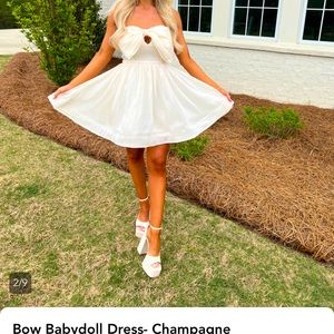 These Three Bow Babydoll Dress